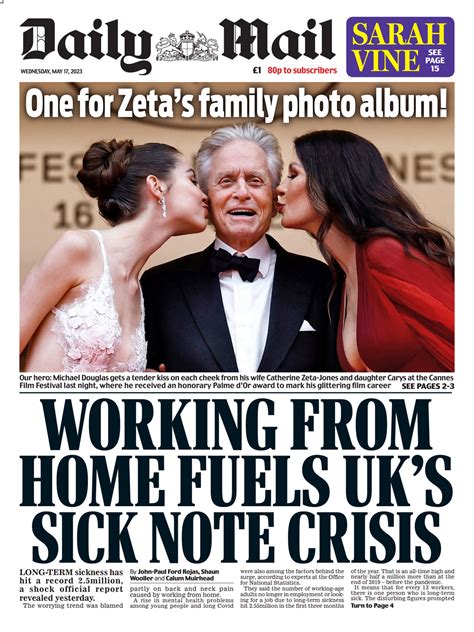daily mail front page 17th of may 2023 tomorrow s papers today