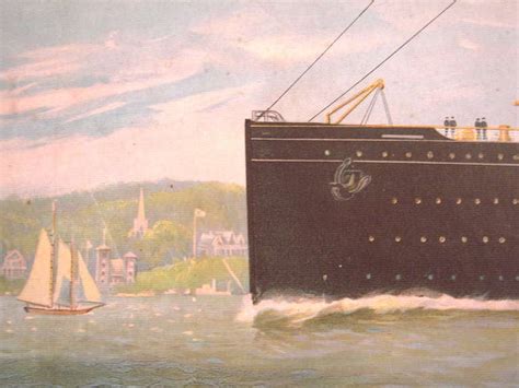 Cunard Mauretania Advertising Print In Original Frame At 1stdibs