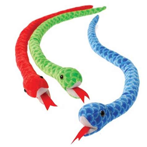 Wholesale 24 Plush Snakes Assorted Colors