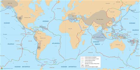 Mapa Mundial Con Nombres Para Imprimir