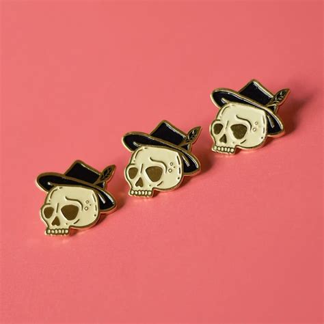 Skull Enamel Pin Lapel Pin Cool Pins Novelty By Teesandtankyoushop
