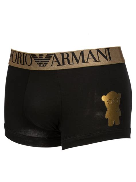 Boxer Uomo Emporio Armani limited edition Nero stampa Orso Oro | Albos ...