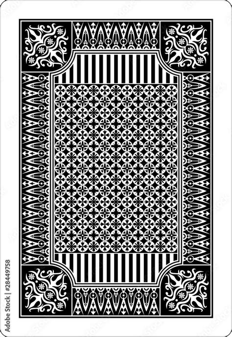 Playing Card Back Side 62x90 Mm Stock Vector Adobe Stock