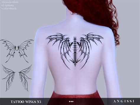 The Sims Resource Tattoo Wings N3