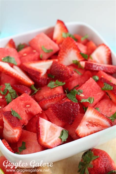 Diy Fruit Salad Delicious Watermelon Strawberry Salad With Honey Lime