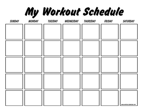 How To Create A Workout Schedule Download This Blank Workout Schedule
