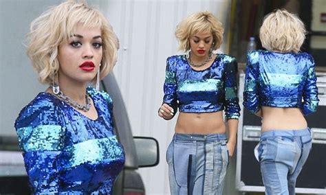 Rita Ora Bares Her Midriff And Very Bright Red Lips As She Shoots New Rimmel Campaign Daily