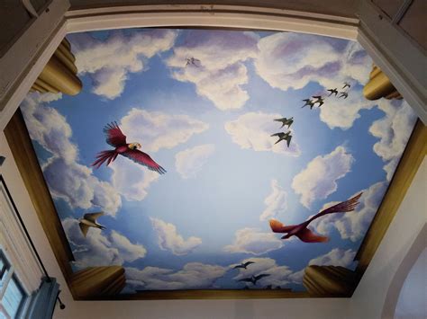 L Star Murals Ceiling Mural With Birds Chicago Il