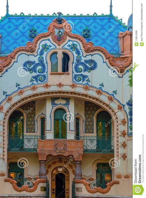 Detail Of House Of Architect Ferenc Raichle In Hungarian Art Nouveau