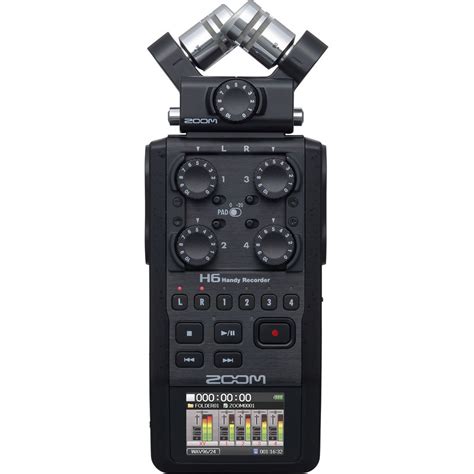 Zoom H6 All Black 6 Input 6 Track Portable Handy Recorder With Single