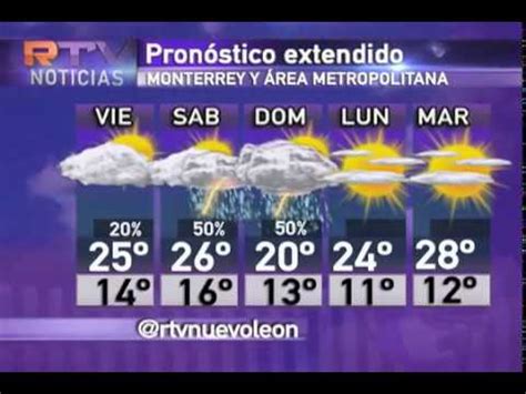 Los datos hora a hora sobre el tiempo para hoy, temperatura, velocidad del viento, la humedad, la cota de nieve, presión, etc. 1-2 diciembre 2016 Pronóstico del tiempo Monterrey clima RTVNL - YouTube