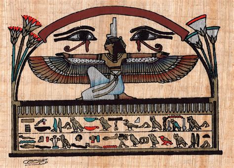 Egyptian Papyrus Pharaoh Painting Handmade Egypt Decor Miniature Historical Art