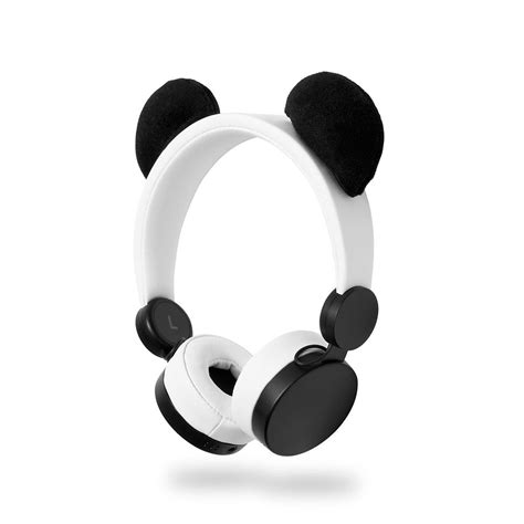 Fun Panda Cute Over Ear Dj Headphones Wired Earphones For Teens Kids