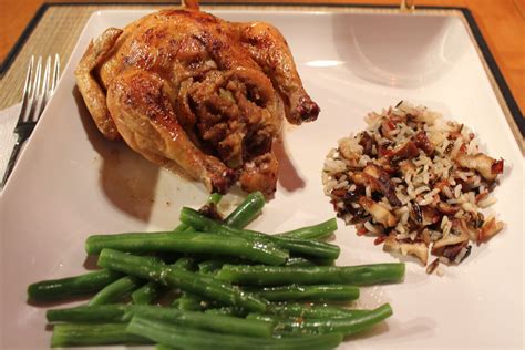 What to serve with cornish hen. Wild Rice & Fruit Stuffed Cornish Game Hen - Healthy Recipes