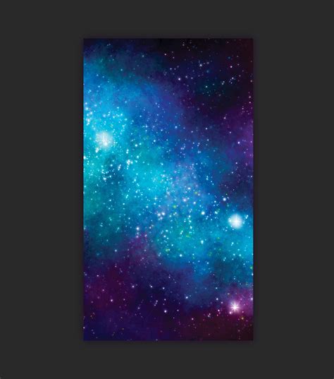 Cyan Galaxy Phone Wallpaper Etsy