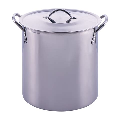 Stainless Steel Lid Pot 16 Stock Metal Quart Mainstays Qt Stew Soup