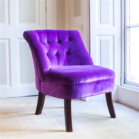 Velvet Tub Chair In Violet Tub Chairs Cuckooland