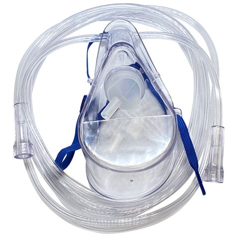 5 Pack Westmed 0370 Medium Concentration Oxygen Mask Adult W 7 Kink Resistant Tubing