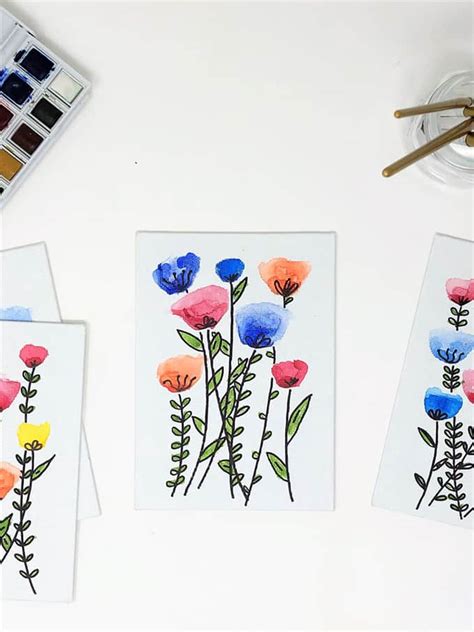 How To Paint Easy Watercolor Flowers No Painting Skills Required