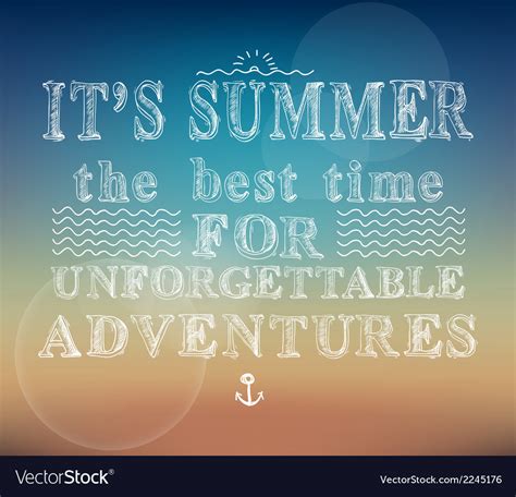 Summer Adventures Poster Royalty Free Vector Image