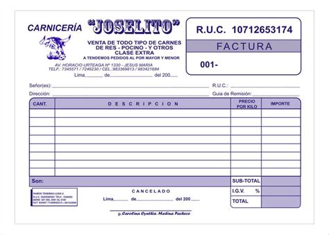 Facturas Imprenta A Domicilio Delivery Lima Y Provincias De Todo El Peru