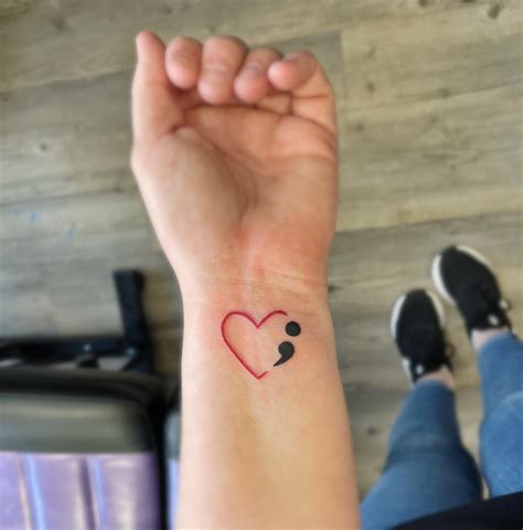 Aggregate 81 Semicolon Tattoo With Heartbeat Incdgdbentre