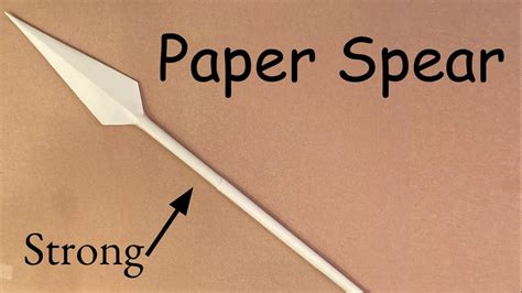 How To Make A Paper Spear Youtube