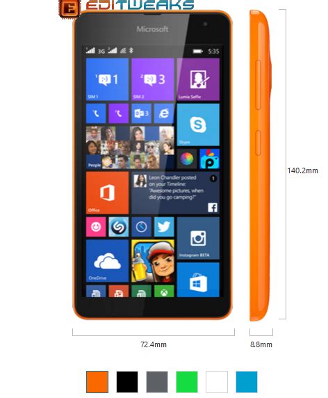 Microsoft Lumia 535 Dual Sim Review Specs And Price Editweaks