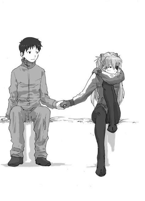 Depressed Shinji Ikari And Asuka Langley Shikinami In Evangelion Q R