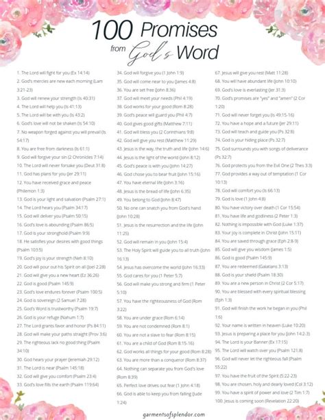 100 Promises Of God To Remember Each Day With Free Printable