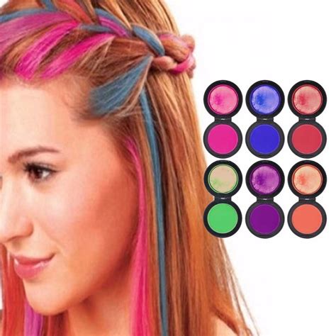 2017 6 Color Fashion Hair Powder Colors Hair Dye Temporary Hair Chalk
