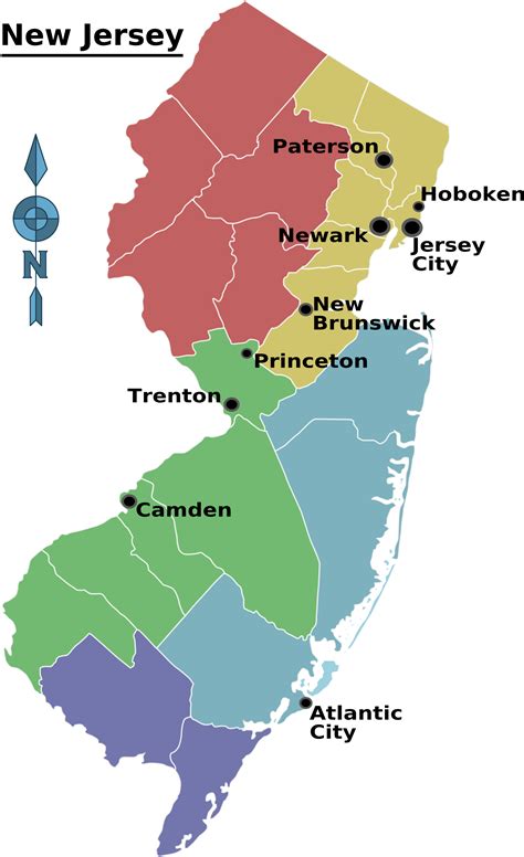 Map Of New Jersey Map Regions Online Maps And