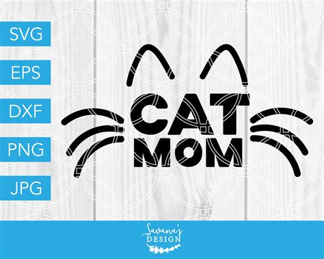 Cat Mom Svg Kitty Svg Cat Lady Svg Illustrations Creative Market