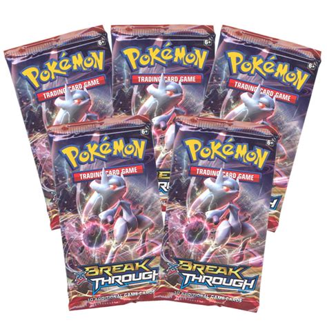 Pokemon Cards Xy Breakthrough Booster Packs 5 Pack Lot Walmart