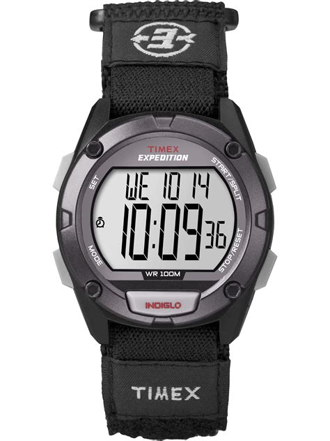 Timex Mens Expedition Digital Cat Watch Black Fast Wrap Strap