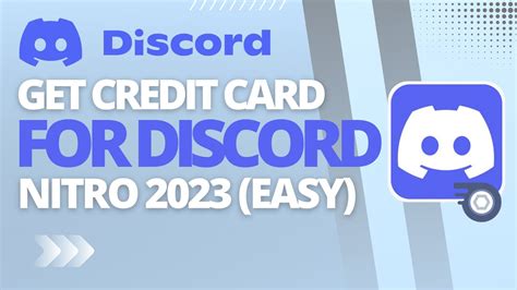 How To Get Credit Card For Discord Nitro 2023 Easy Youtube