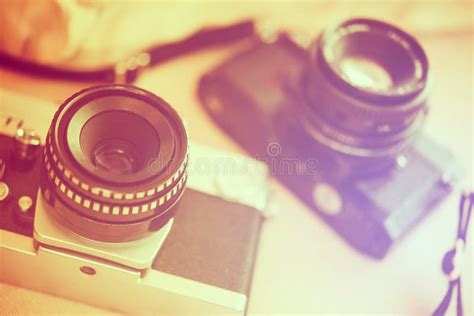 Vintage Photography Cameras Stock Image Image Of Misc Front 56288729