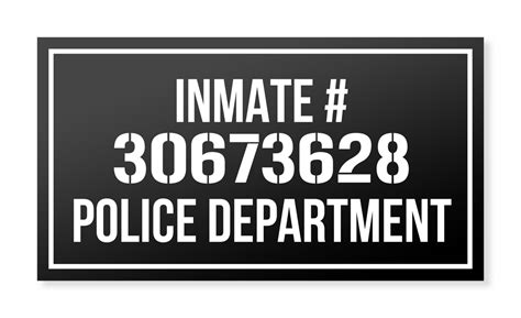 Jail Inmate Photo Booth Prop Sign