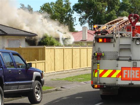 Firefighters In Action Palmerston North House Fire 18 Dec 2005