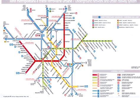 Mappa Linee Metro Milano Rodaviaggiando