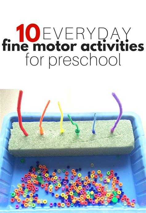 10 Everyday Fine Motor Activities For Preschool No Time For Flash Cards