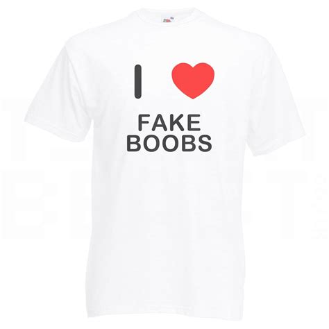 i love heart fake boobs quality cotton printed t shirt etsy