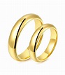 Classic Yellow Gold Plated Titanium Wedding Ring - Zoey - Zoey Philippines