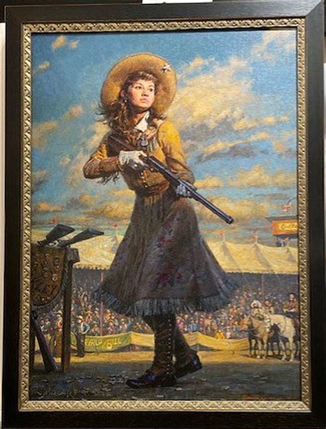 art gallery of the rockies little sure shot annie oakley by morgan weistling framed