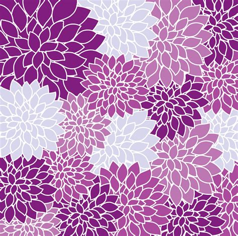Purple Floral Pattern Background Dark Purple Multi Floral Pattern A4