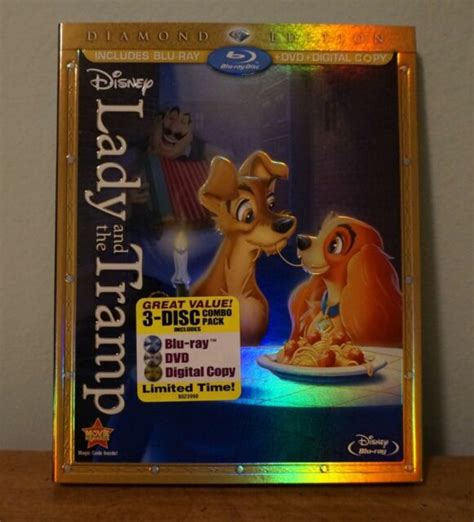 New Lady And The Tramp Diamond Edition Blu Ray Combo With Slip Cover