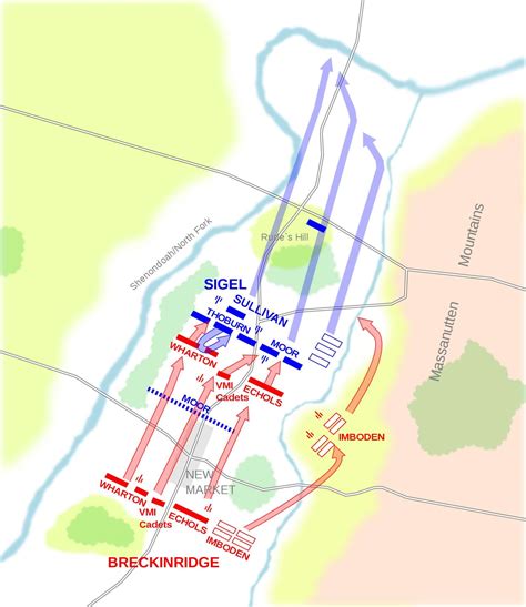 Map Of The Battle Of New Market Encyclopedia Virginia