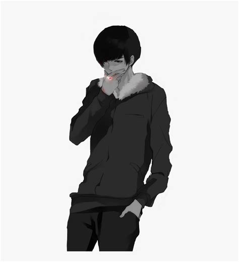 Clip Art Smoke Animeboy Animeaesthetic Aesthetic Anime Boy Smoking Cigarette Free