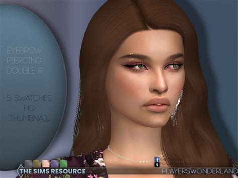 Eyebrow Piercing Double R The Sims 4 Catalog