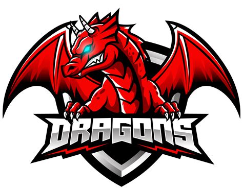 Red dragon esports logo design By Visink | TheHungryJPEG.com png image